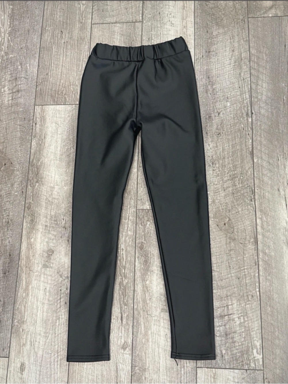 Venti6 Black Faux Leather Leggings - Size Small